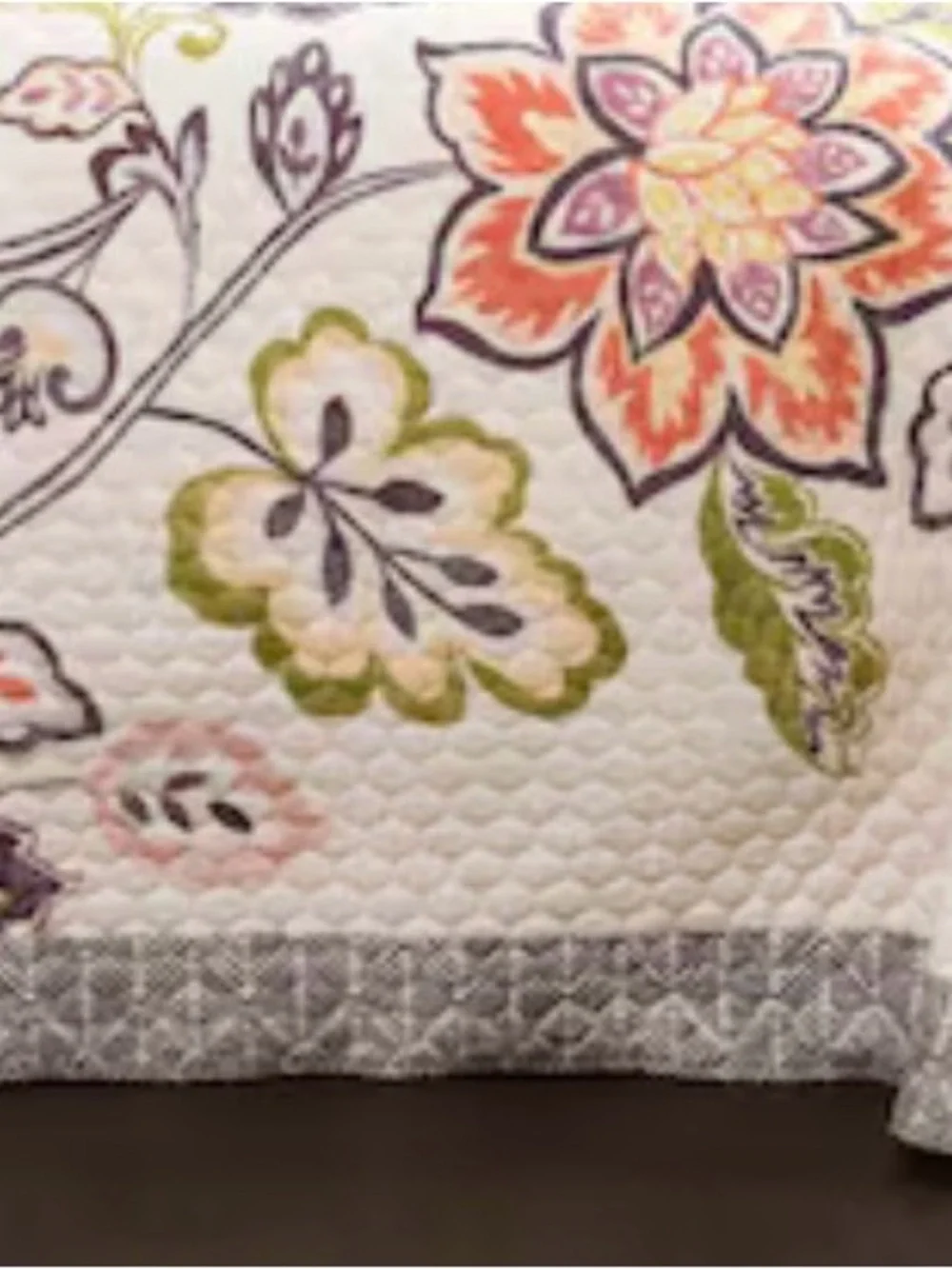 New~Lush Decor~Aster 3 Piece Reversible Quilt Set~King Size Quilt~2 Shams